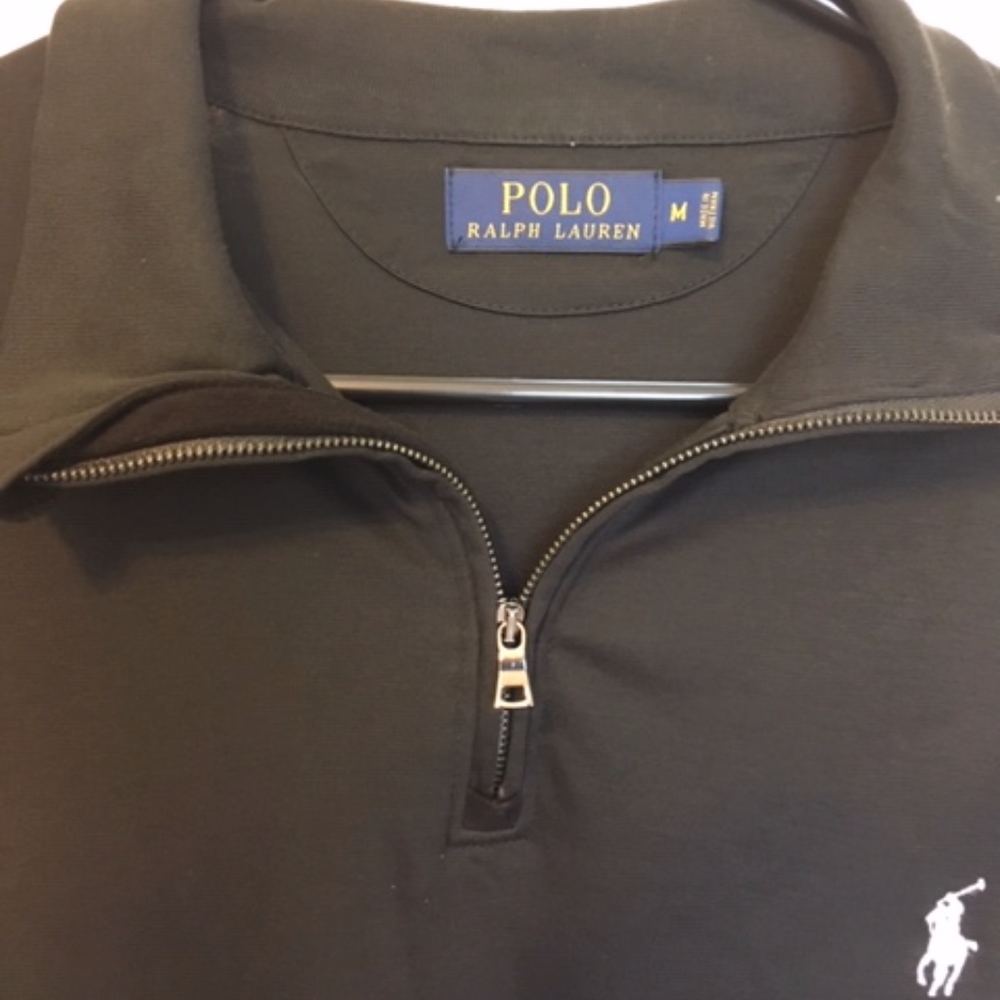 Men's Medium RL Polo Soft Black Pullover